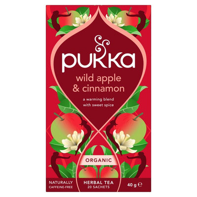 Pukka Herbs Wild Apple & Cinnamon with Ginger Herbal Tea Bags 20 Bags