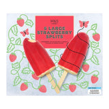 M&S strawberry splits ice lollies 6 x 68g, imported from the UK