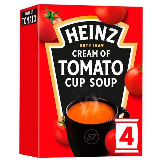Heinz cream of tomato cup soup 4 x 22g, UK version