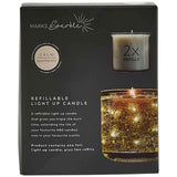 M&S Calm Gold Light Up Candle Set, imported from the UK