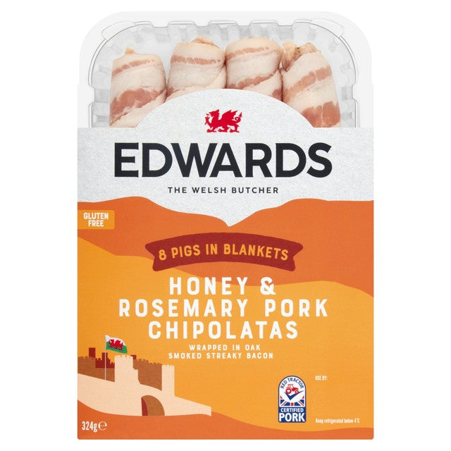 Edwards of Conwy honey and rosemary pigs in blankets 324g - British product