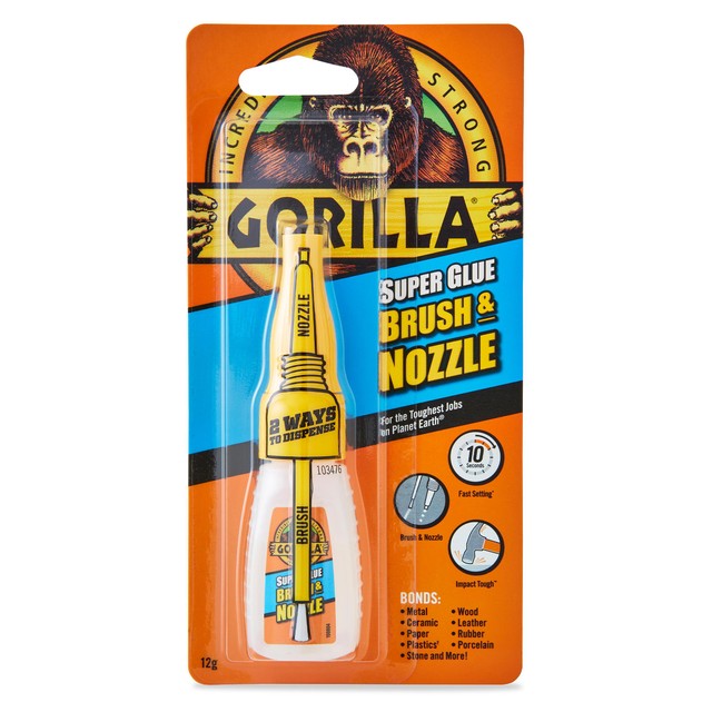 Gorilla Glue Superglue Brush & Nozzle 12g, UK version