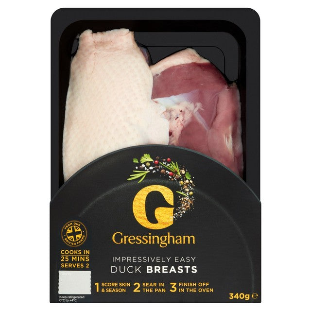 Gressingham boneless duck breasts 340g, UK version