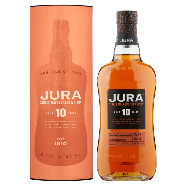 Isle Of Jura 10 Year Old Single Malt Whisky 70cl, UK version
