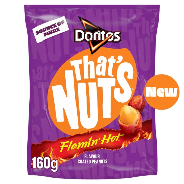 That's Nuts Flamin' Hot flavour coated peanuts 160g (British brand)