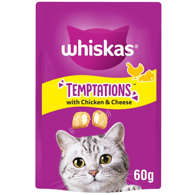 Whiskas cat treats with chicken and cheese 60g (British brand)