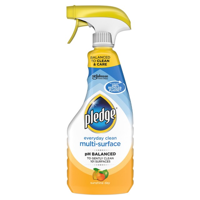 Pledge Everyday Clean Spray Sunshine Day 500ml, imported from the UK