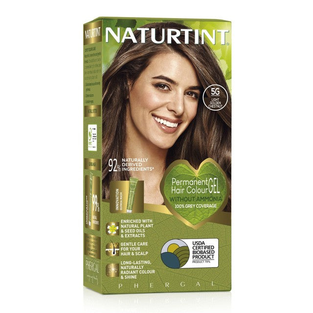 Naturtint hair colour gel Light Golden Chestnut 5G, imported from the UK