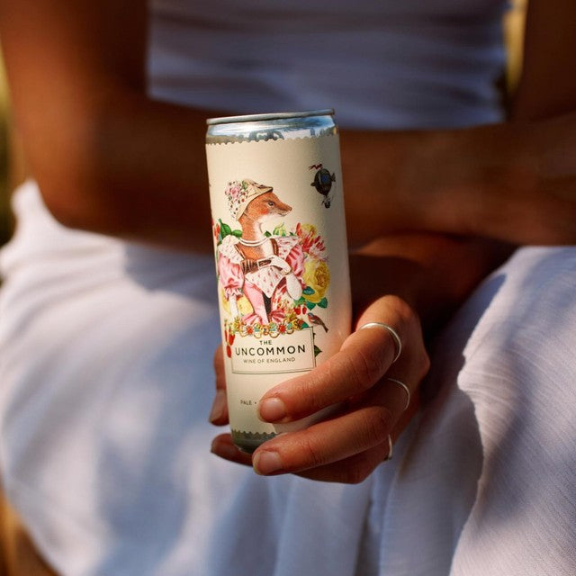 The Uncommon English Rose pale rosé wine 250ml can (British brand)