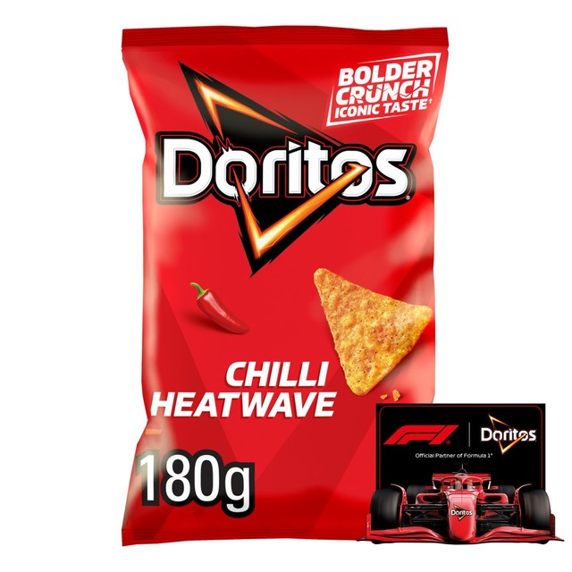 Doritos Chilli Heatwave tortilla chips 180g - British product