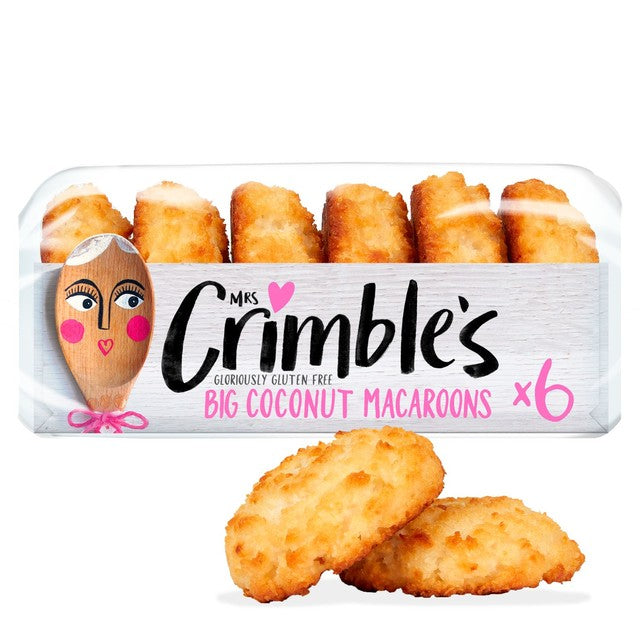 Mrs Crimble's gluten free large coconut macaroons 180g, imported from the UK
