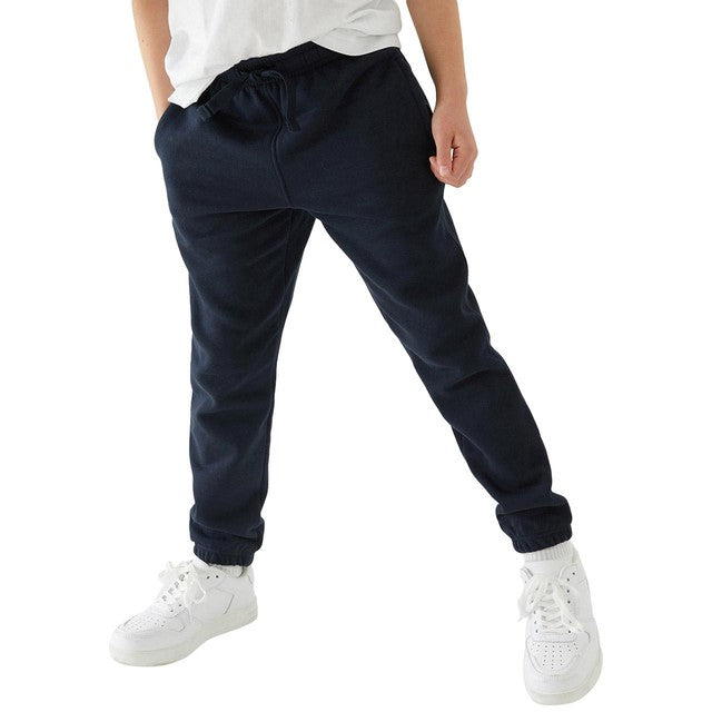 M&S kids cotton-rich joggers navy 12-13 years, imported from the UK