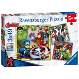 Ravensburger Marvel Avengers 3 Pack 49 Piece Puzzle, imported from the UK