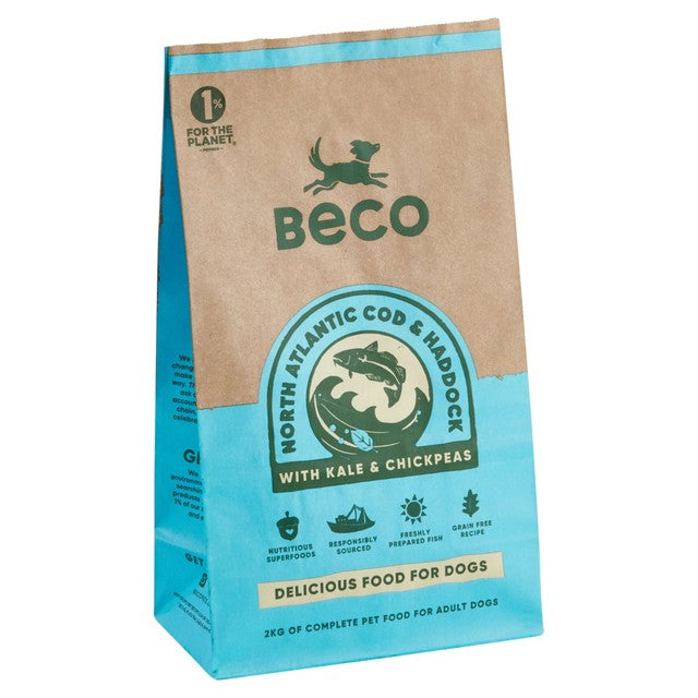 Beco Pets cod and haddock dry dog food 2kg - British product