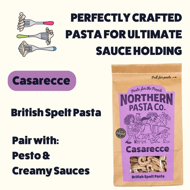 Northern Pasta Casarecce dry pasta 450g, imported from the UK