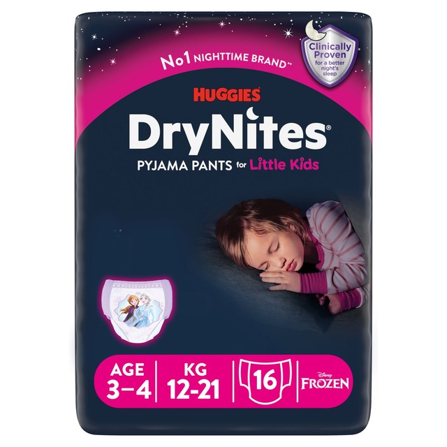 Huggies DryNites Girl Pyjama Pants Jumbo Pack - British product