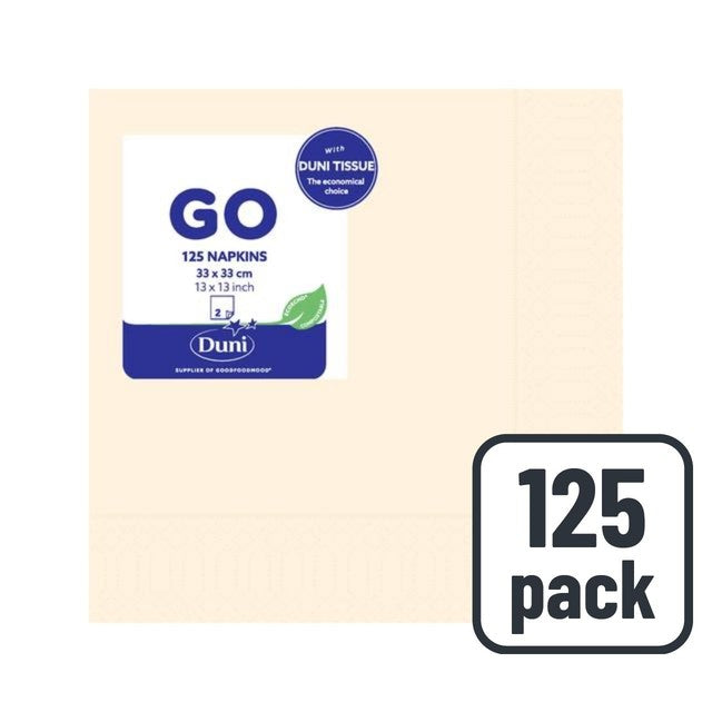 Duni cream compostable paper napkins 125 pack - British product