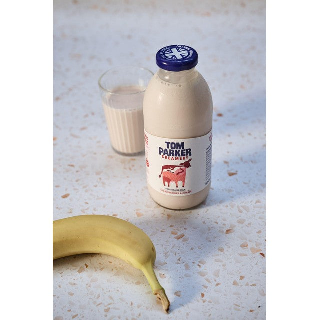 Tom Parker strawberries & cream flavoured milk 500ml (British brand)
