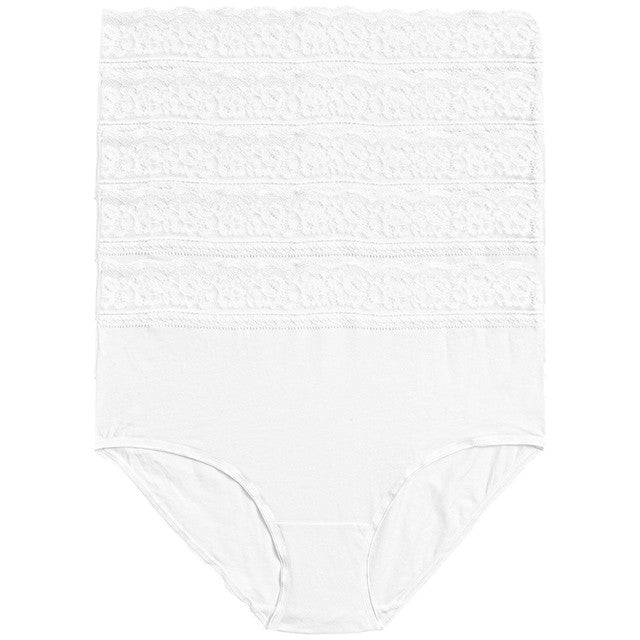 M&S white cotton briefs size 12 5-pack, imported from the UK