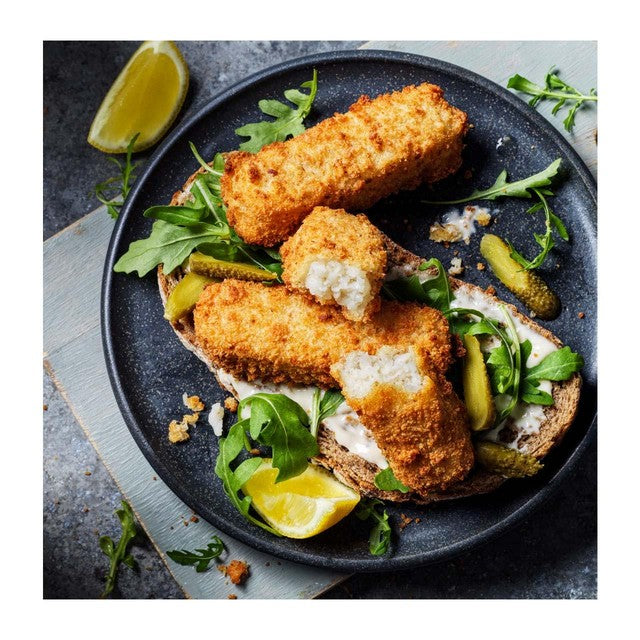M&S vegan breaded fish fingers frozen 300g, imported from the UK