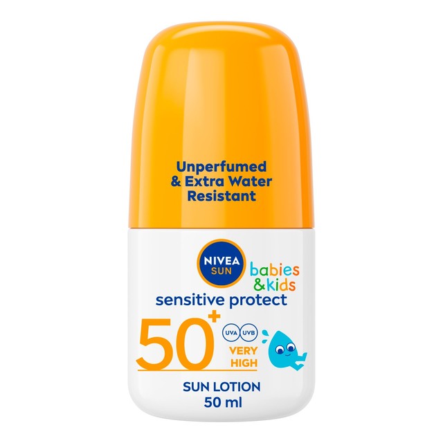 Nivea kids SPF 50+ sun lotion roll-on 50ml, imported from the UK