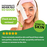 The Cheeky Panda bamboo facial cleansing wipes rose scented (British brand)
