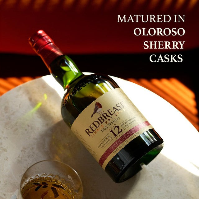 Redbreast 12 Year Old Irish Whiskey 70cl, imported from the UK