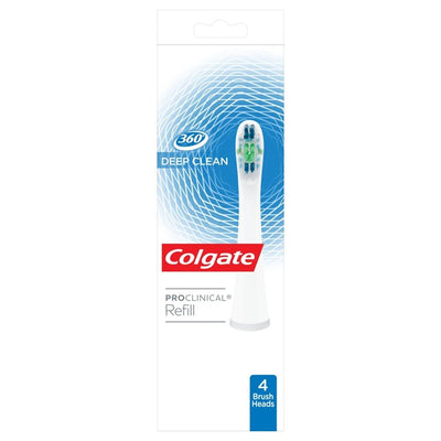 Colgate ProClinical 360 Deep Clean Electric Toothbrush Heads 4 Pack