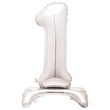 Unique Party silver foil number 1 balloon 30 inches, UK version
