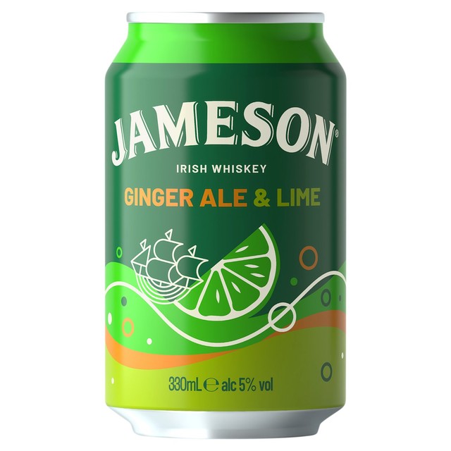 Jameson Ginger Ale and Lime canned cocktail 330ml, UK version