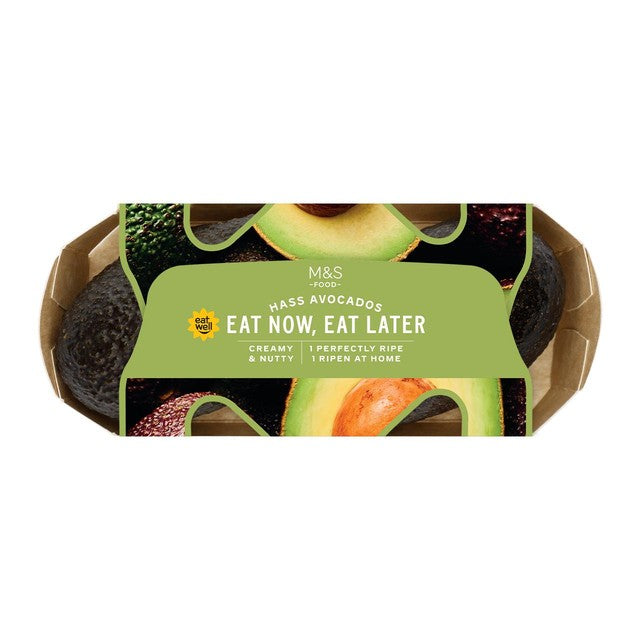 M&S Hass avocados 2 per pack, imported from the UK