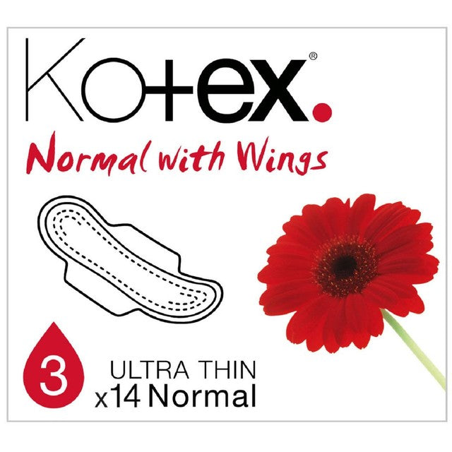 Kotex Ultra Thin Normal Pads 14 Pack (British brand)