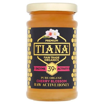 Miel actif cru biologique de fleur de cerisier Tiana 250g