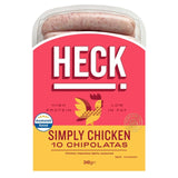Heck Simply Chicken chipolatas 340g, UK version