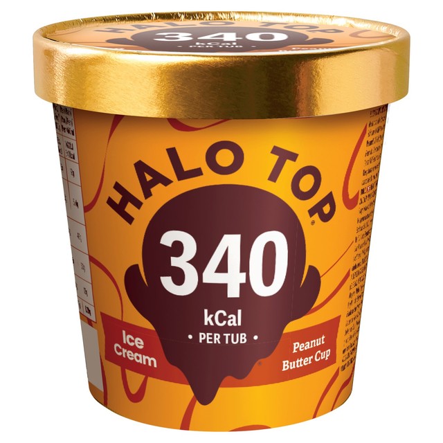 Halo Top peanut butter low calorie ice cream 473ml, UK version