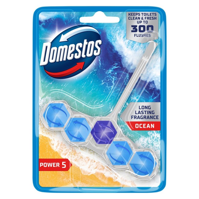 Domestos Power 5 Ocean Toilet Rim Block - British product