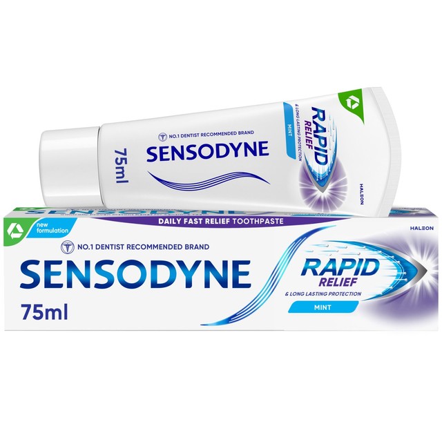 Sensodyne Rapid Relief Original Mint toothpaste 75ml (British brand)