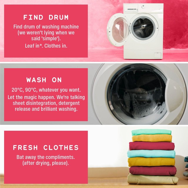 Wash with Leaf non bio laundry sheets 25 pack (British brand)