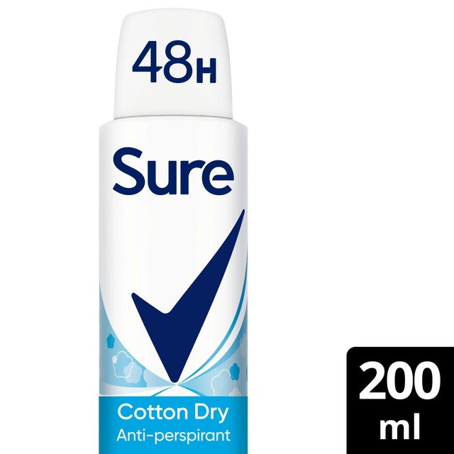 Sure Cotton Dry Anti-Perspirant Deodorant 200ml (British brand)