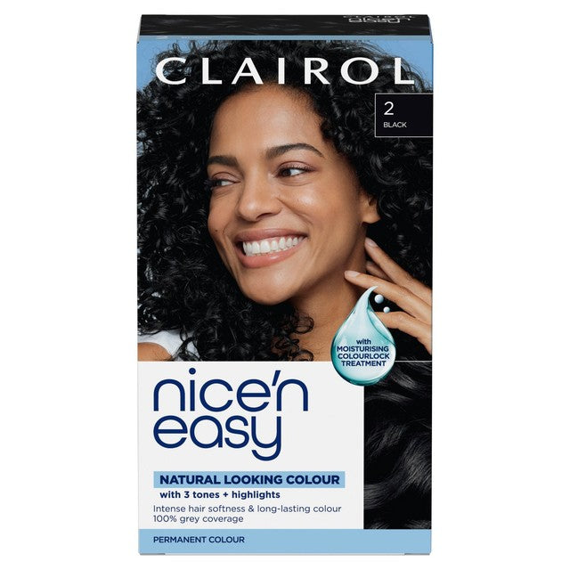 Clairol Nice'n Easy 2 Black hair dye box - British product