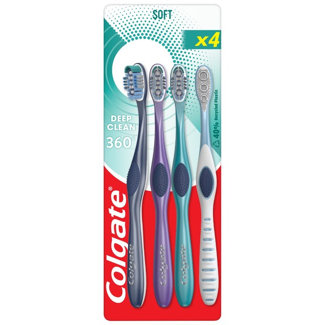 Colgate 360 Deep Clean toothbrush 4 pack - British product