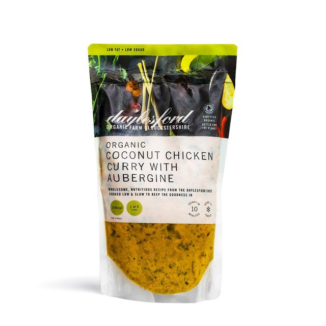 Daylesford Organic Coconut Chicken Curry with Aubergine 550g - British product