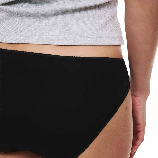 M&S pure cotton bikini knickers black size 14, imported from the UK