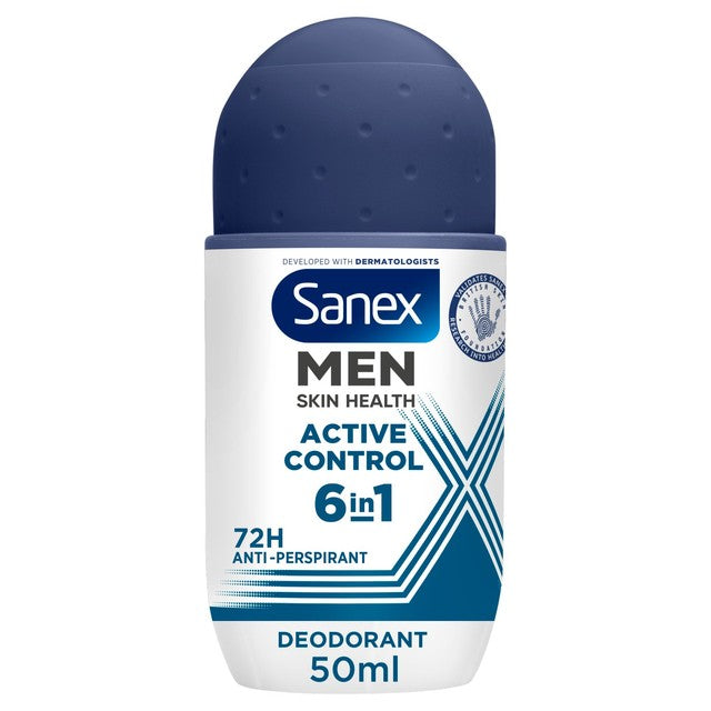 Sanex Men Active Control Antiperspirant Roll-On Deodorant 50ml (British brand)