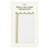 M&S white and gold tablecloth 120mm x 180mm, imported from the UK