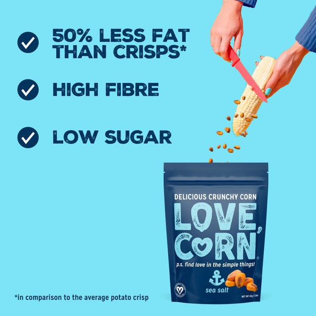 Love Corn Sea Salt Crunchy Corn Snack 45g, UK version