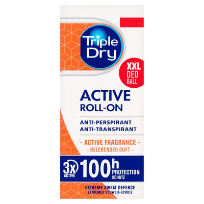 Triple Dry Active Fragrance Anti-Perspirant Roll On for Men 100-Hours 50ml