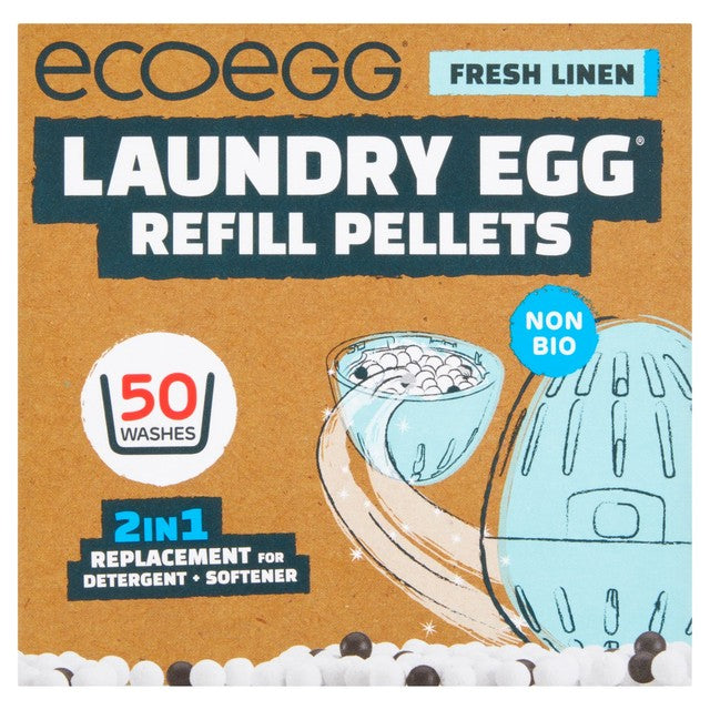 Ecoegg Fresh Linen laundry pellet refill for 50 washes - British product