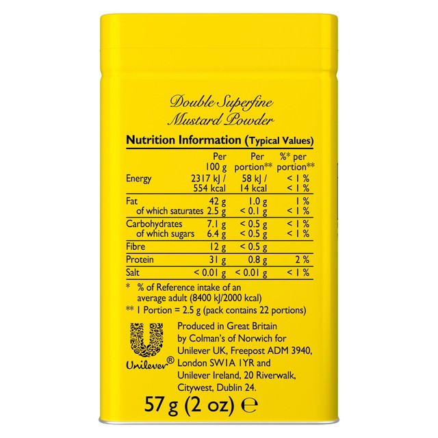 Colman's English Mustard Powder Original 57g - British product