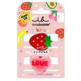 Invisibobble Frutti Strawberry hair clips 2pc, UK version
